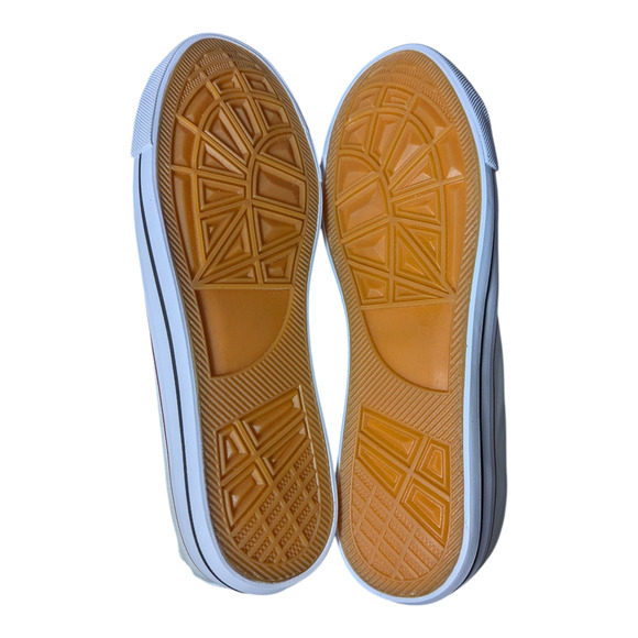 Women's Canvas Shoes - Size10 - White and Red - Rounded Toe Anti Slip Brand New - Picture 7 of 9